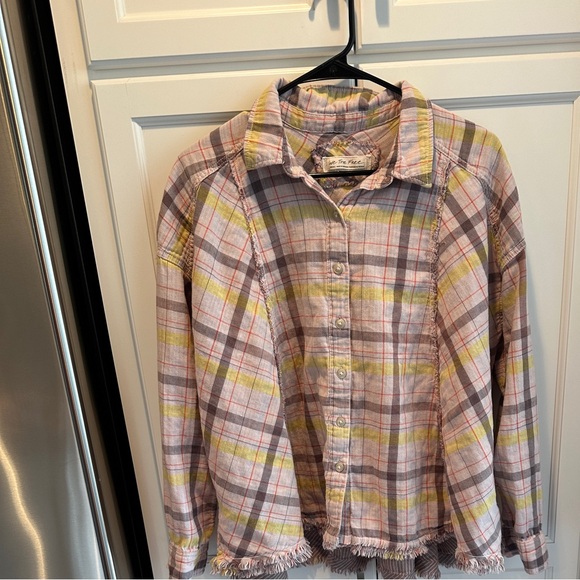 We The Free FP Seeking Starlight Plaid Button Tip Size S - Picture 11 of 14